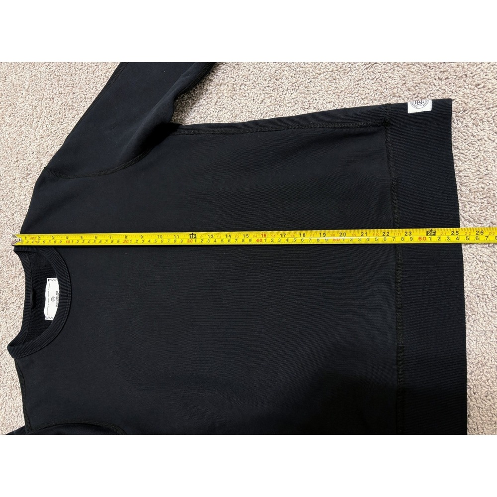 Reigning Champ Sweatshirt Crewneck Pullover Terry Slim Fit Black Mens Medium (M) - Picture 13 of 16
